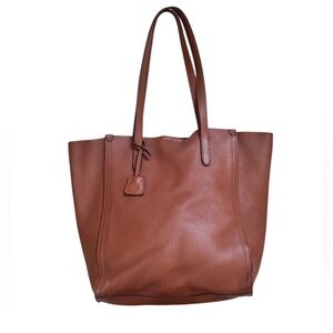 J. Crew Large Signet Slouchy Pebbled Brown Leather Bag